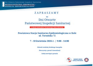Dni Otwarte Państwowej Inspekcji Sanitarnej.